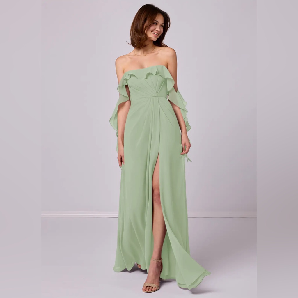 Nwt Azazie Bridesmaid Dress Size 6 In Dusty Sage